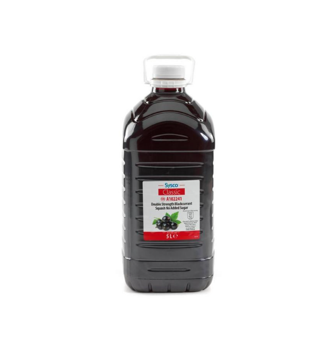 SYSCO CLASSIC No Added Sugar Double Strength Blackcurrant Squash
