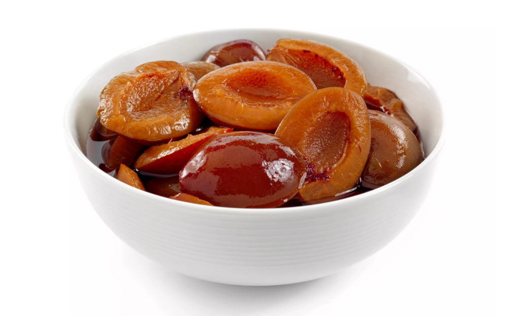 Red Plums In Light Syrup