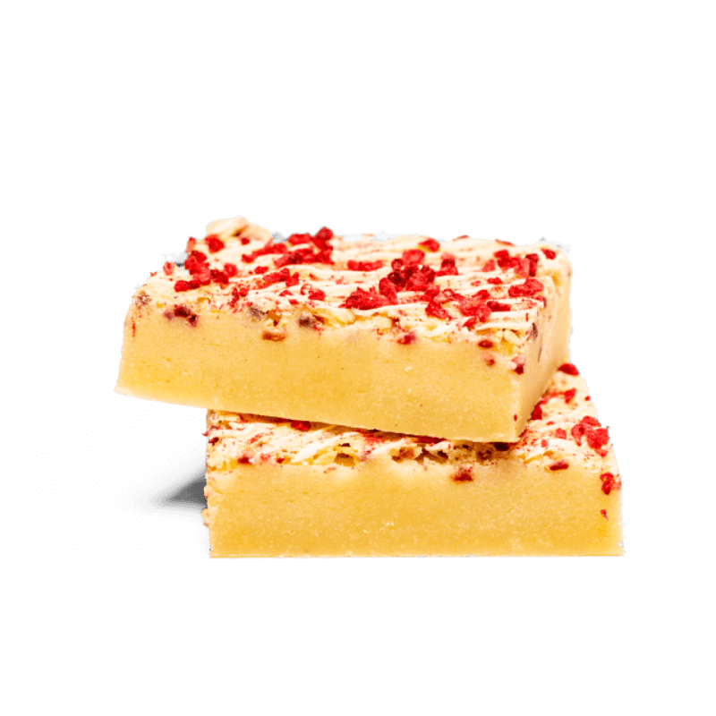 THE HOMEMADE BROWNIE COMPANY Raspberry White Chocolate Blondie