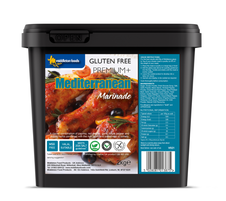 MIDDLETON'S Premium Plus Mediterranean Gluten Free Marinade