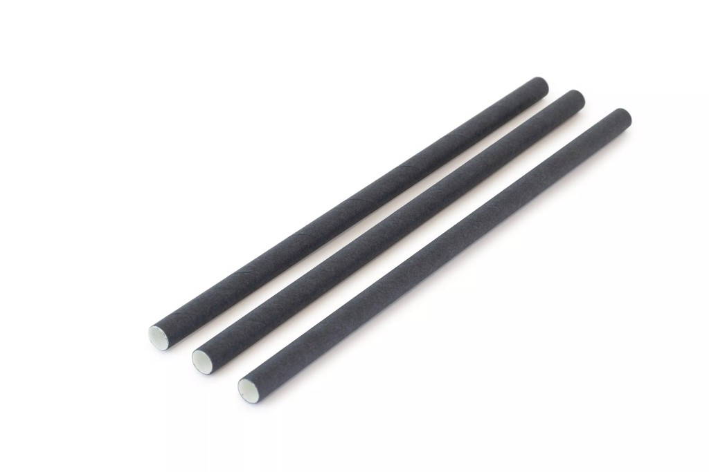SYSCO EARTH PLUS Black Paper Straw 200mmx8mm